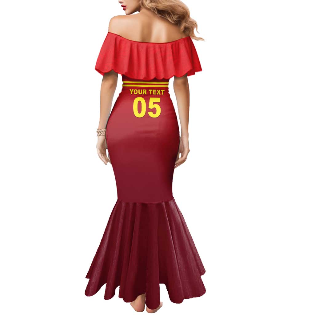 Custom West Indies Cricket Mermaid Dress Vintage Style