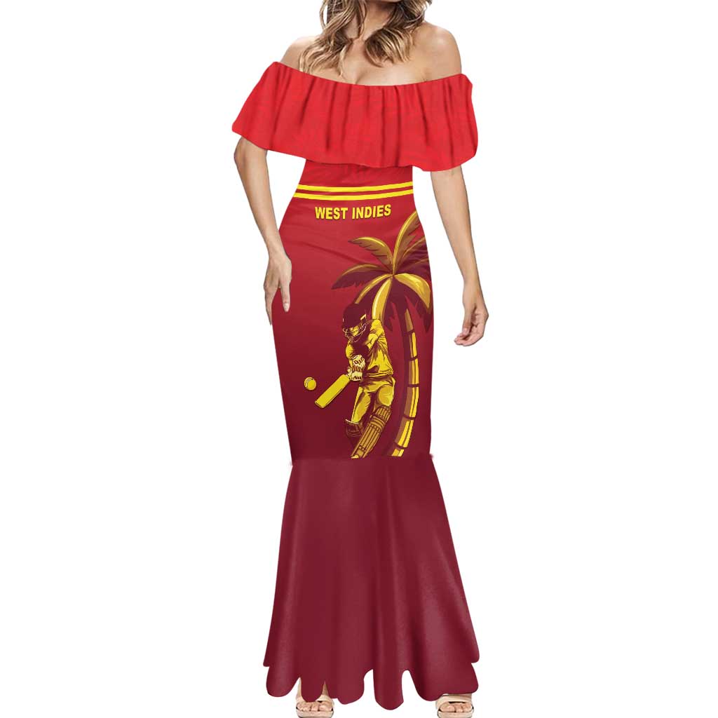 Custom West Indies Cricket Mermaid Dress Vintage Style