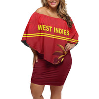 Custom West Indies Cricket Off Shoulder Short Dress Vintage Style
