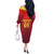 Custom West Indies Cricket Off The Shoulder Long Sleeve Dress Vintage Style