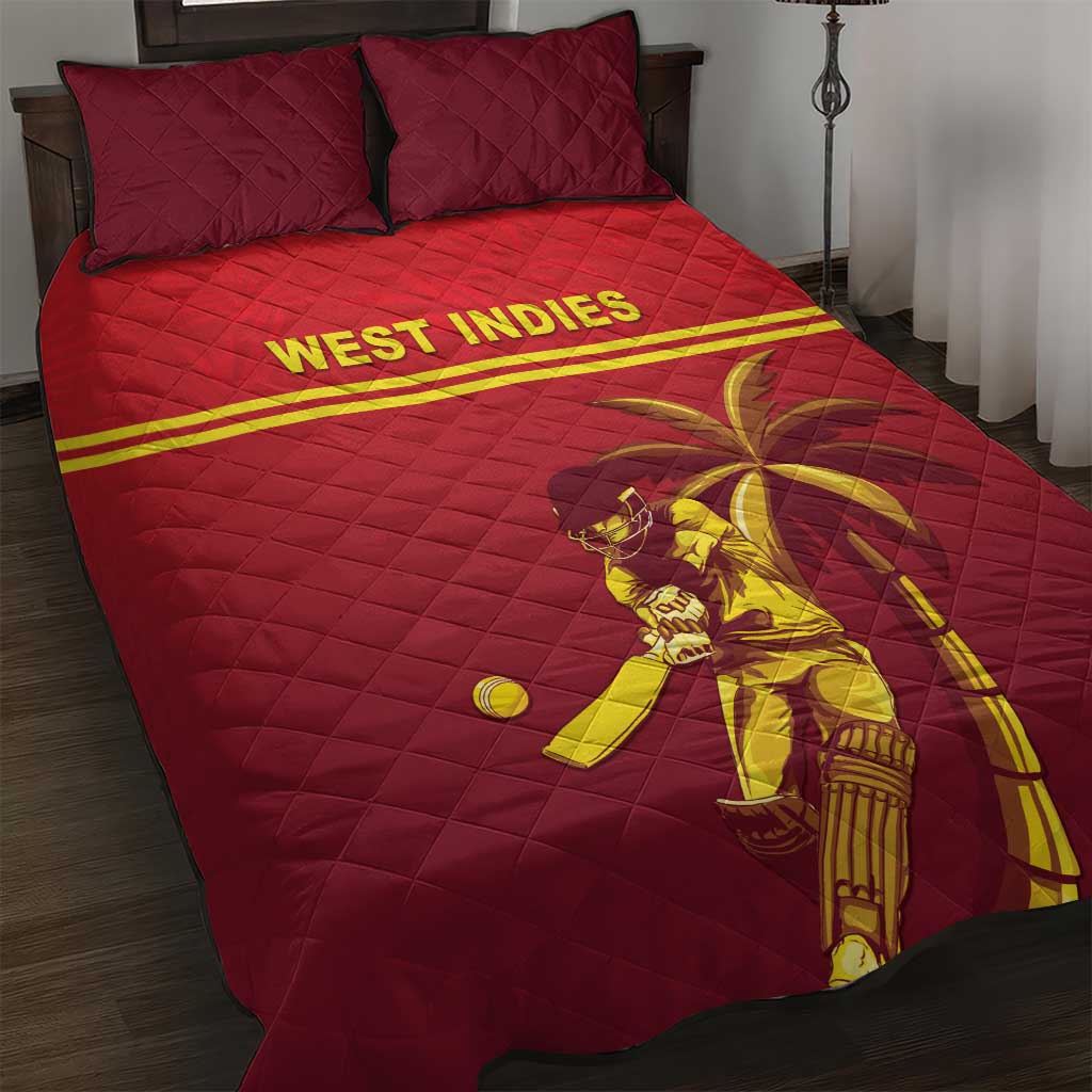 West Indies Cricket Quilt Bed Set Vintage Style