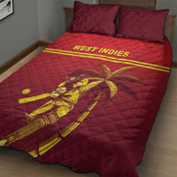 West Indies Cricket Quilt Bed Set Vintage Style