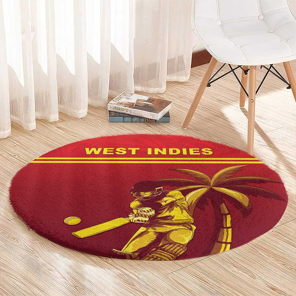 West Indies Cricket Round Carpet Vintage Style
