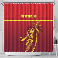 West Indies Cricket Shower Curtain Vintage Style