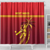 West Indies Cricket Shower Curtain Vintage Style