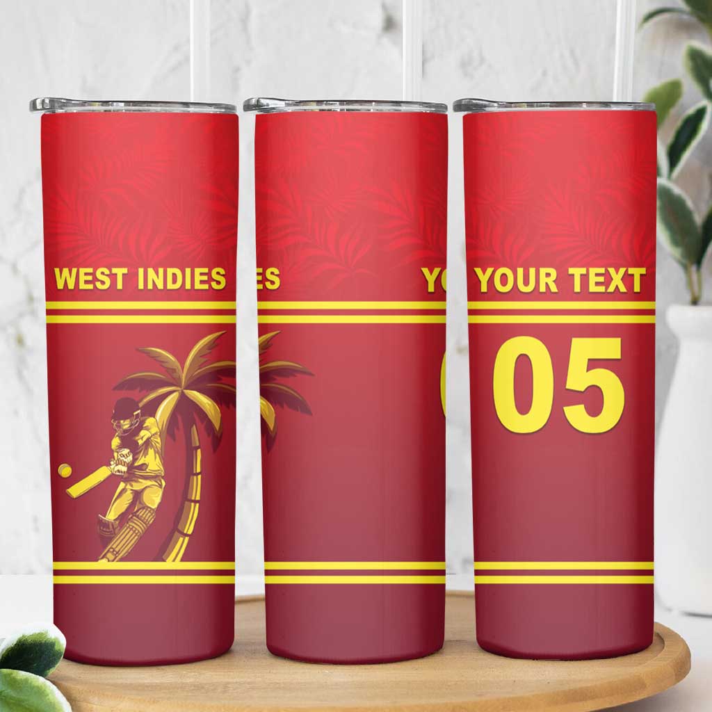 Custom West Indies Cricket Skinny Tumbler Vintage Style