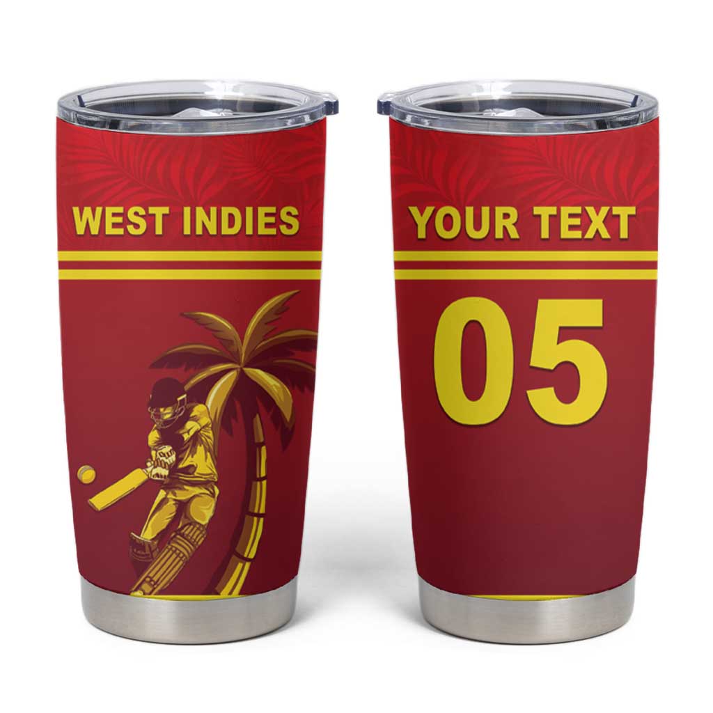 Custom West Indies Cricket Tumbler Cup Vintage Style