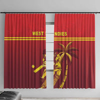West Indies Cricket Window Curtain Vintage Style