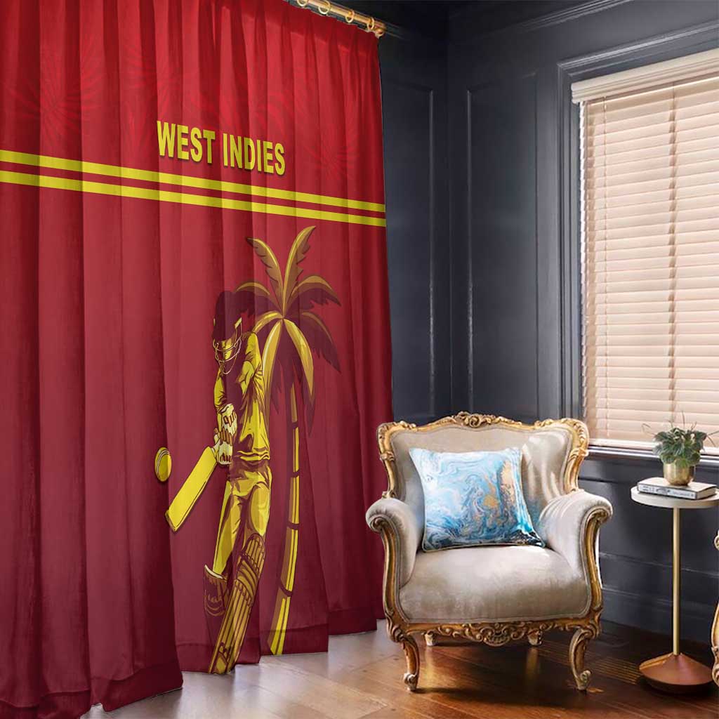 West Indies Cricket Window Curtain Vintage Style
