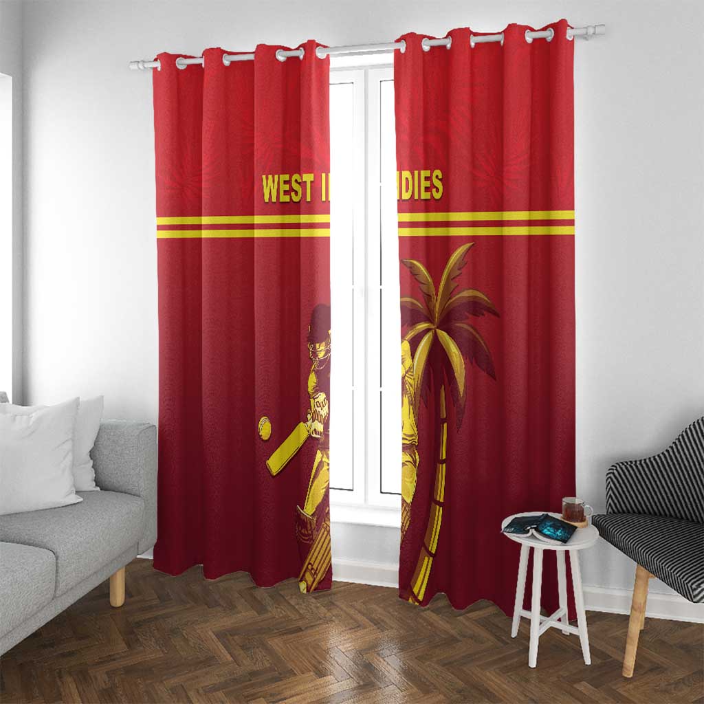 West Indies Cricket Window Curtain Vintage Style