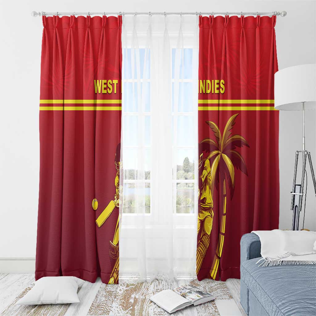 West Indies Cricket Window Curtain Vintage Style