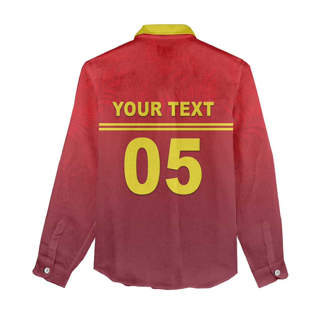 Custom West Indies Cricket Women Casual Shirt Vintage Style