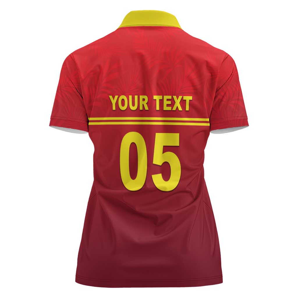 Custom West Indies Cricket Women Polo Shirt Vintage Style