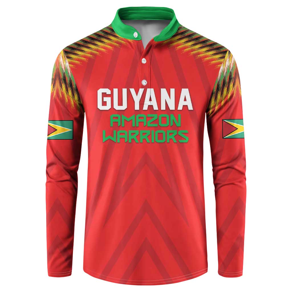 Custom Guyana Cricket Button Sweatshirt Go Amazon Warriors