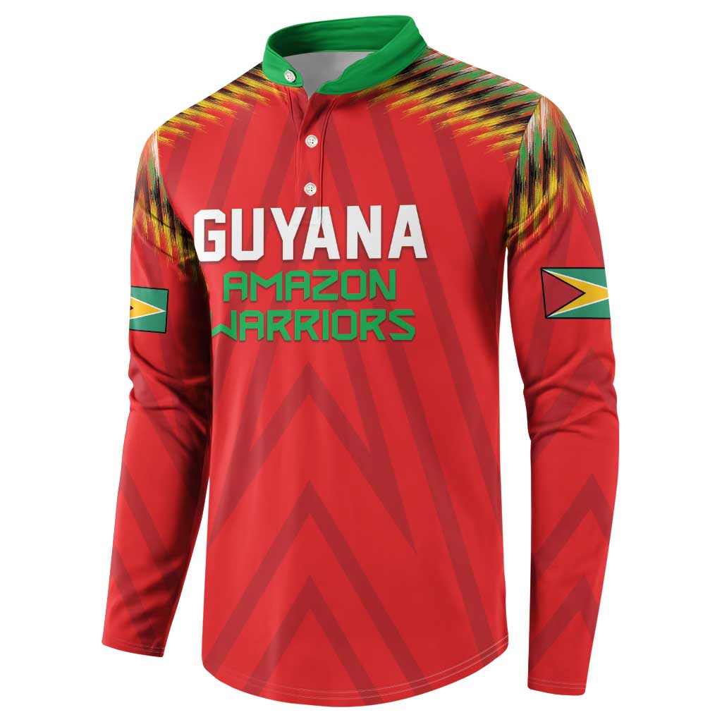 Custom Guyana Cricket Button Sweatshirt Go Amazon Warriors