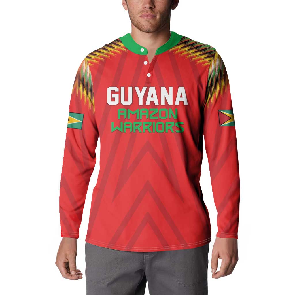Custom Guyana Cricket Button Sweatshirt Go Amazon Warriors