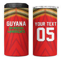 Custom Guyana Cricket 4 in 1 Can Cooler Tumbler Go Amazon Warriors