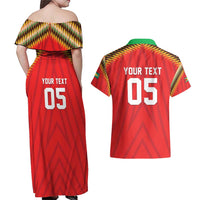 Custom Guyana Cricket Couples Matching Off Shoulder Maxi Dress and Hawaiian Shirt Go Amazon Warriors