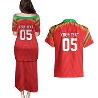 Custom Guyana Cricket Couples Matching Puletasi and Hawaiian Shirt Go Amazon Warriors