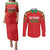 Custom Guyana Cricket Couples Matching Puletasi and Long Sleeve Button Shirt Go Amazon Warriors