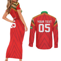Custom Guyana Cricket Couples Matching Short Sleeve Bodycon Dress and Long Sleeve Button Shirt Go Amazon Warriors