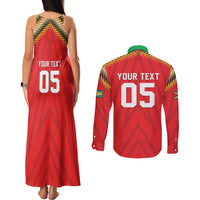 Custom Guyana Cricket Couples Matching Tank Maxi Dress and Long Sleeve Button Shirt Go Amazon Warriors