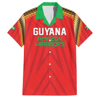 Custom Guyana Cricket Family Matching Off The Shoulder Long Sleeve Dress and Hawaiian Shirt Go Amazon Warriors