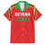 Custom Guyana Cricket Family Matching Off The Shoulder Long Sleeve Dress and Hawaiian Shirt Go Amazon Warriors