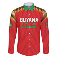 Custom Guyana Cricket Family Matching Off The Shoulder Long Sleeve Dress and Hawaiian Shirt Go Amazon Warriors