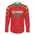 Custom Guyana Cricket Family Matching Off The Shoulder Long Sleeve Dress and Hawaiian Shirt Go Amazon Warriors
