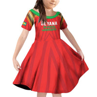 Custom Guyana Cricket Family Matching Off Shoulder Short Dress and Hawaiian Shirt Go Amazon Warriors