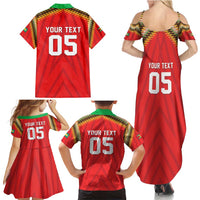 Custom Guyana Cricket Family Matching Summer Maxi Dress and Hawaiian Shirt Go Amazon Warriors
