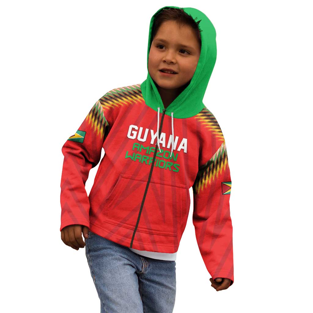 Custom Guyana Cricket Kid Hoodie Go Amazon Warriors