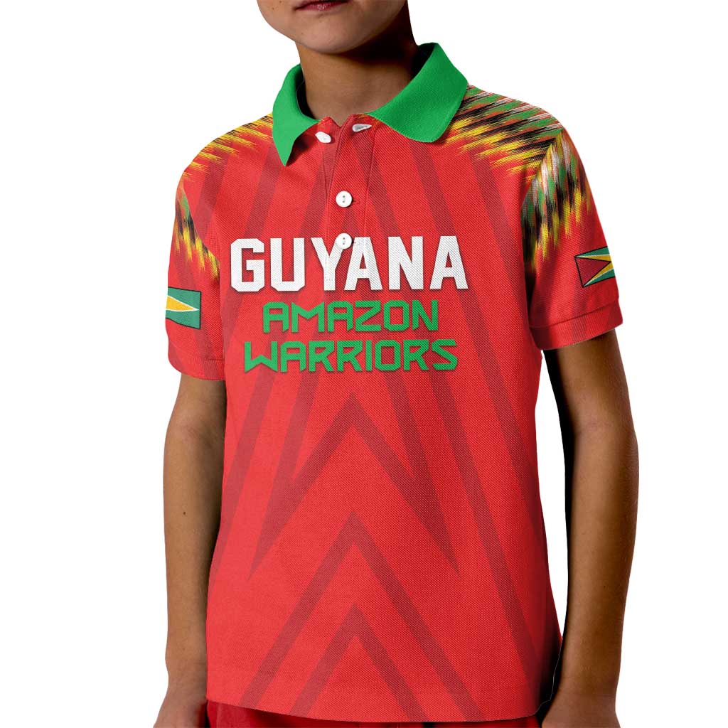 Custom Guyana Cricket Kid Polo Shirt Go Amazon Warriors