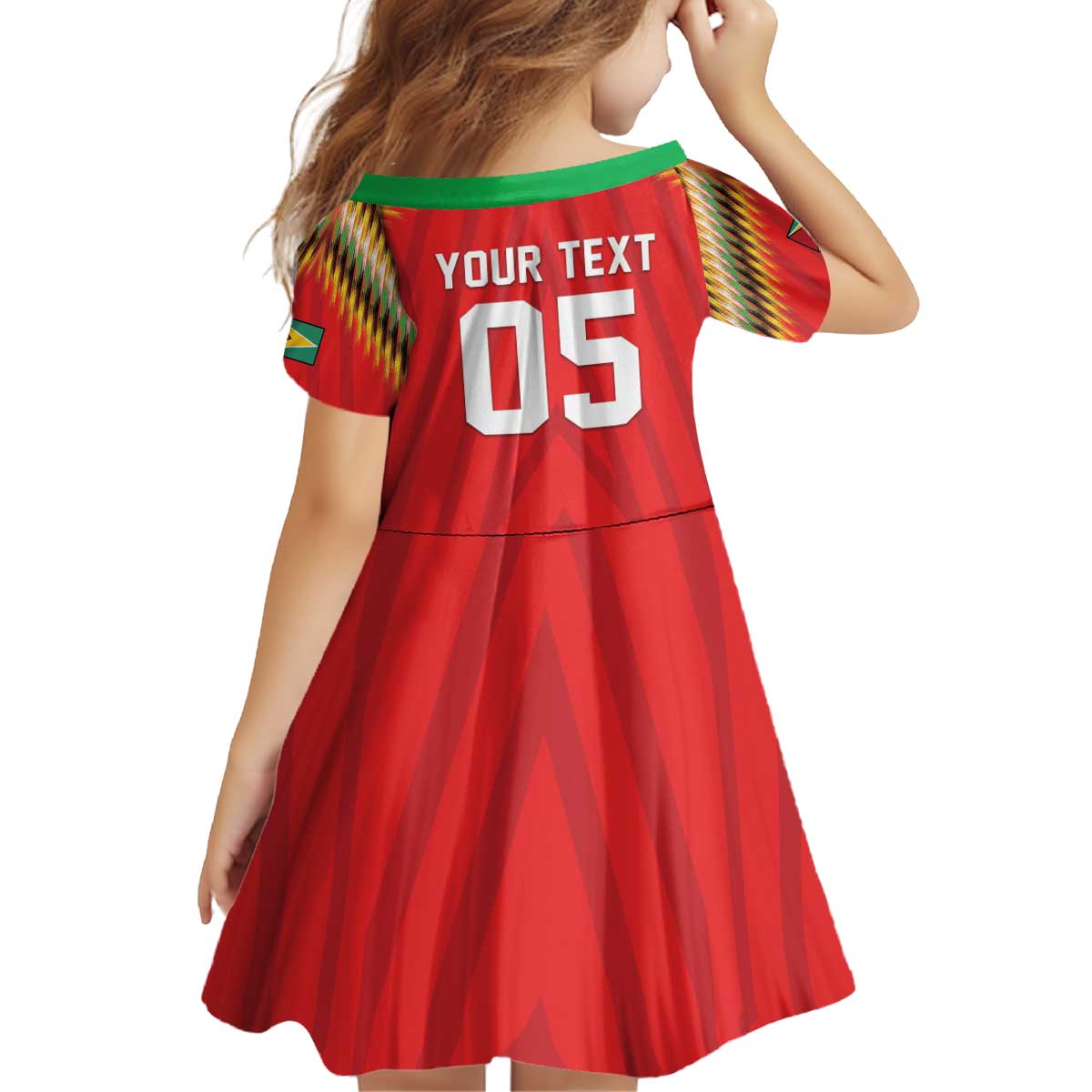 Custom Guyana Cricket Kid Short Sleeve Dress Go Amazon Warriors