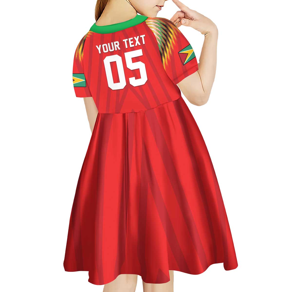 Custom Guyana Cricket Kid Short Sleeve Dress Go Amazon Warriors