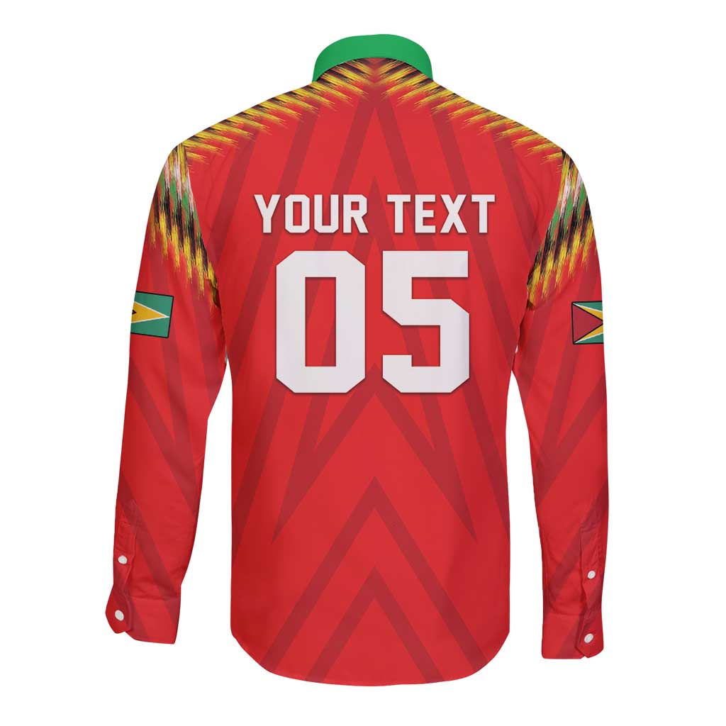 Custom Guyana Cricket Long Sleeve Button Shirt Go Amazon Warriors