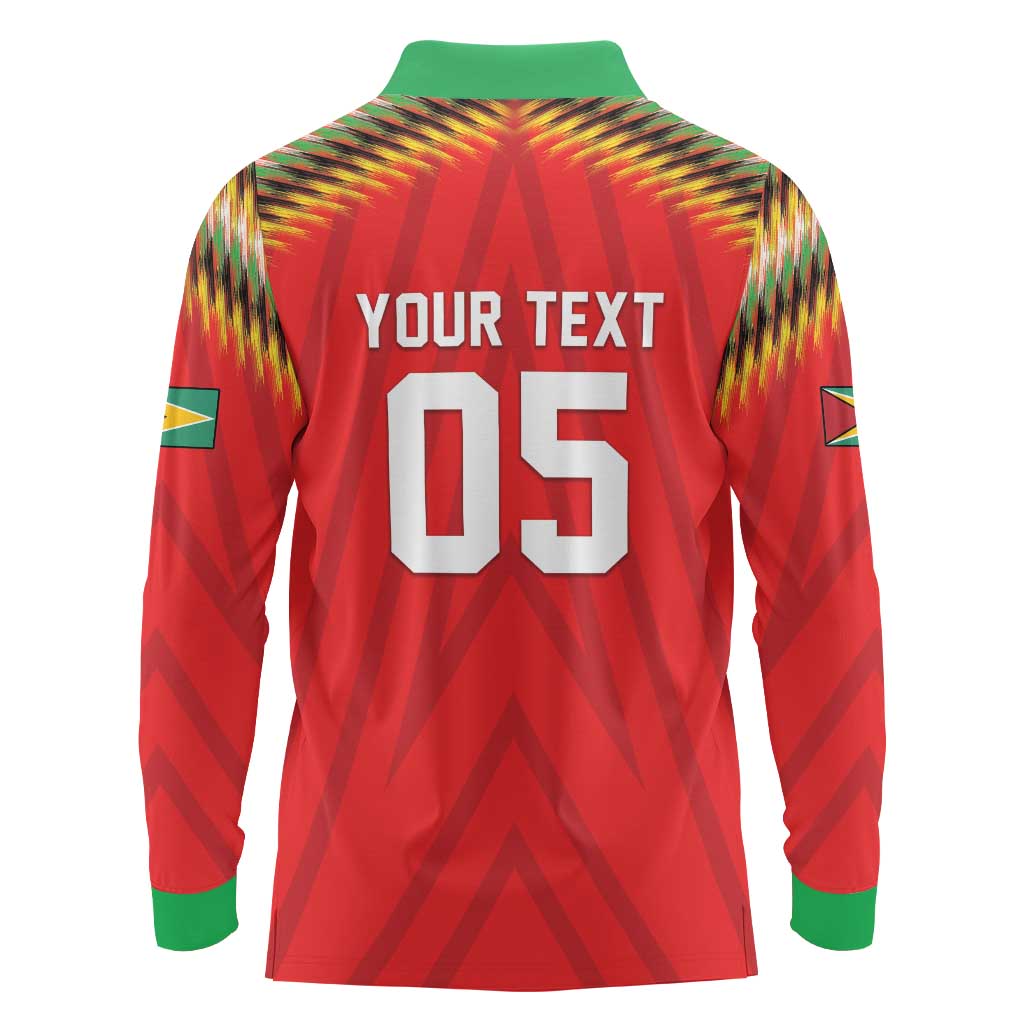 Custom Guyana Cricket Long Sleeve Polo Shirt Go Amazon Warriors