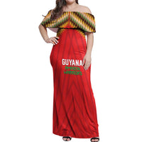 Custom Guyana Cricket Off Shoulder Maxi Dress Go Amazon Warriors