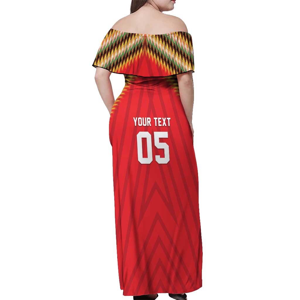 Custom Guyana Cricket Off Shoulder Maxi Dress Go Amazon Warriors