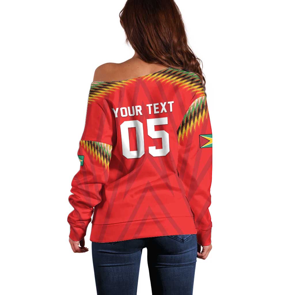 Custom Guyana Cricket Off Shoulder Sweater Go Amazon Warriors