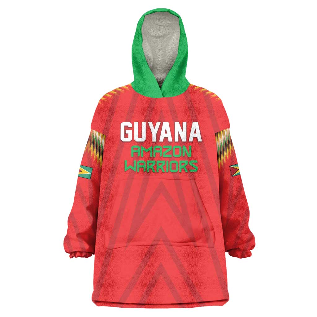 Custom Guyana Cricket Wearable Blanket Hoodie Go Amazon Warriors