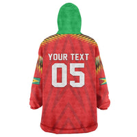 Custom Guyana Cricket Wearable Blanket Hoodie Go Amazon Warriors