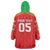 Custom Guyana Cricket Wearable Blanket Hoodie Go Amazon Warriors