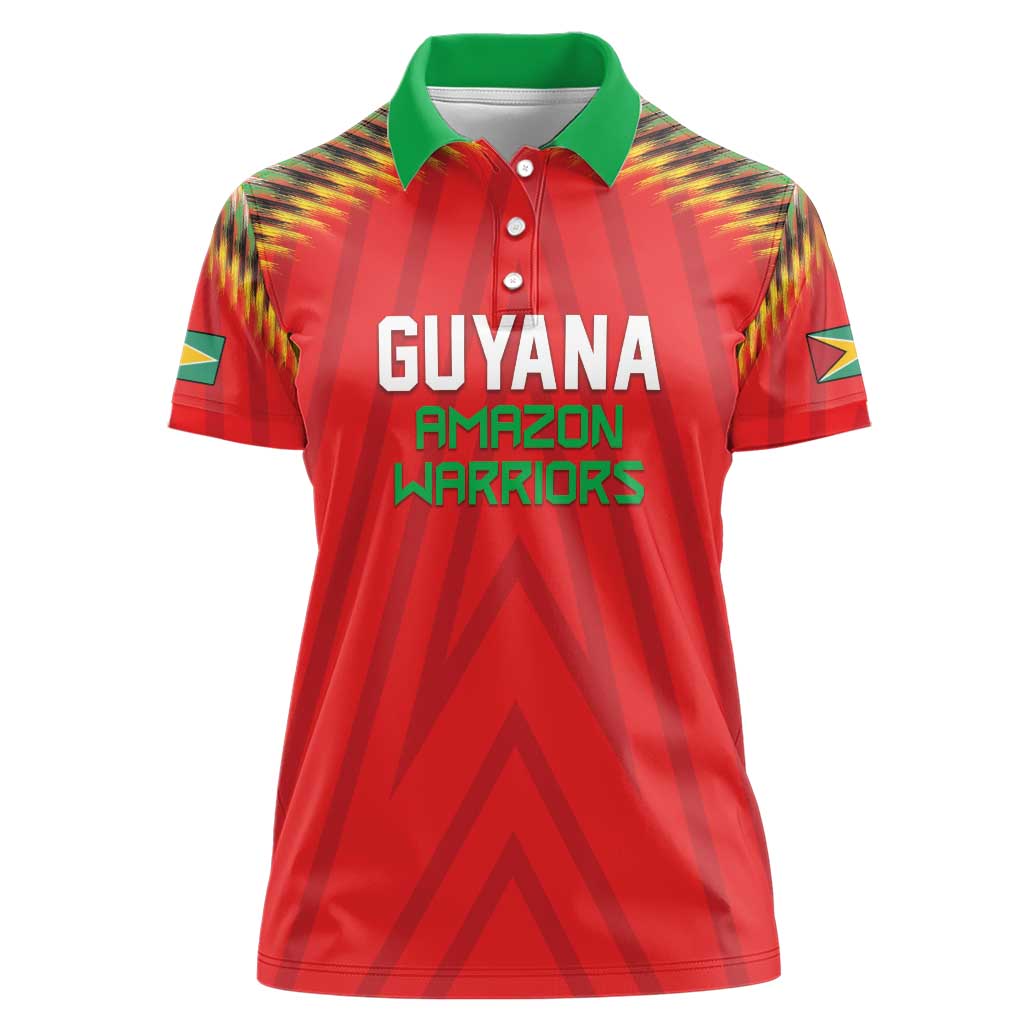 Custom Guyana Cricket Women Polo Shirt Go Amazon Warriors