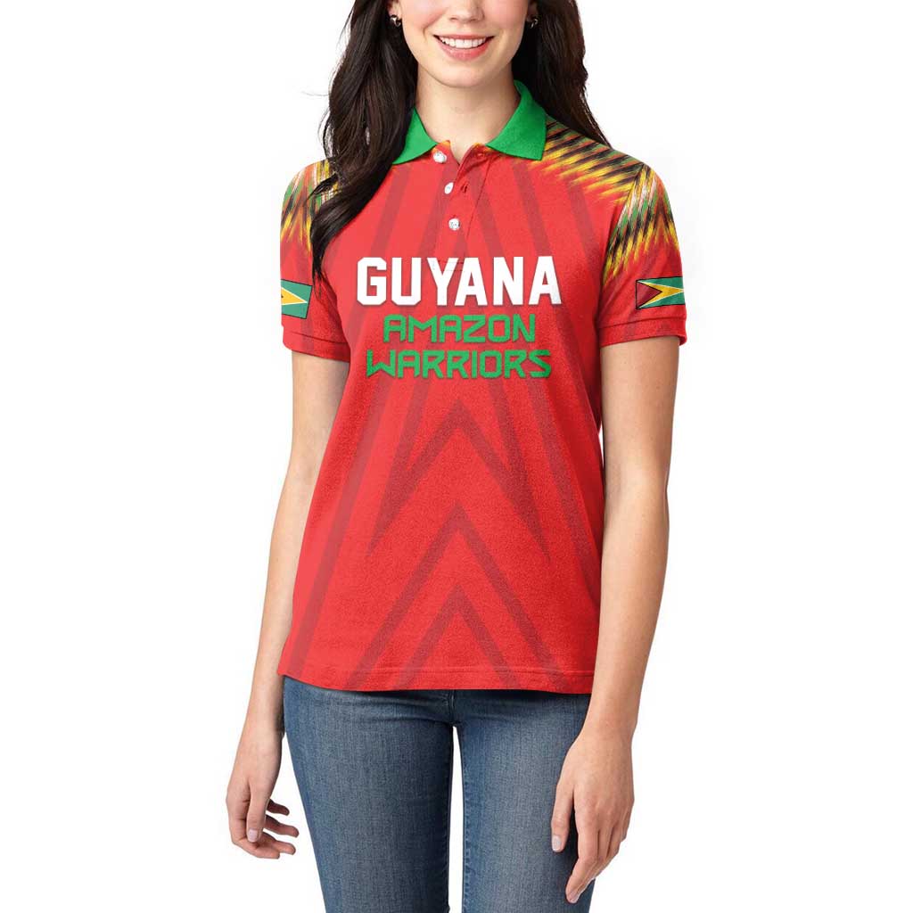 Custom Guyana Cricket Women Polo Shirt Go Amazon Warriors