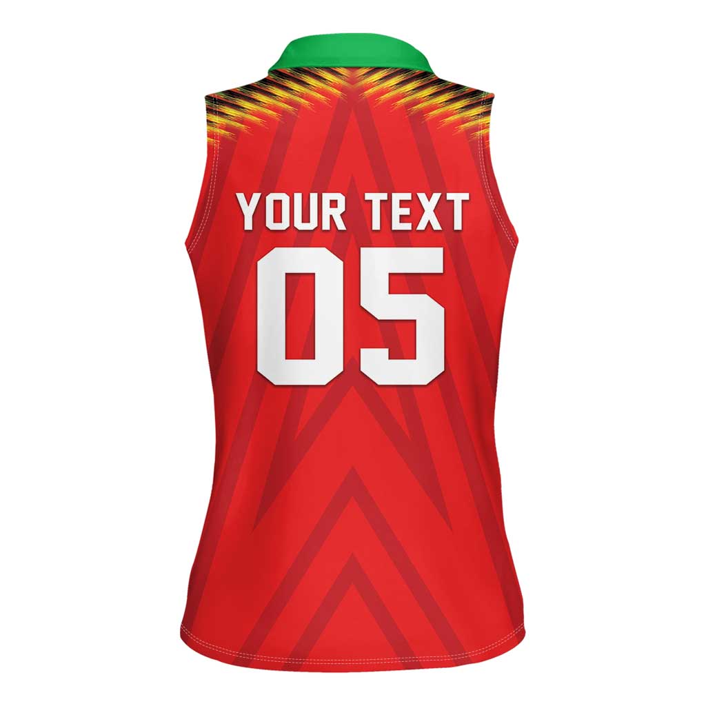 Custom Guyana Cricket Women Sleeveless Polo Shirt Go Amazon Warriors
