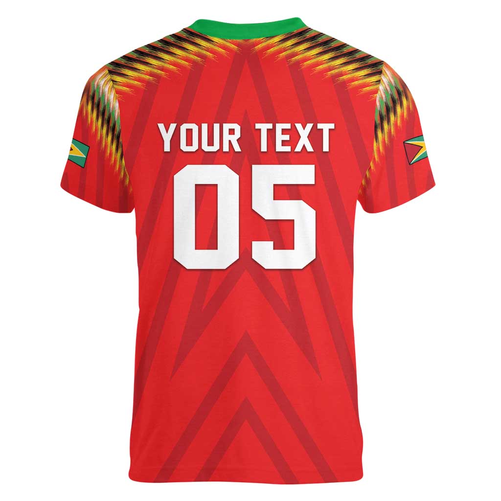 Custom Guyana Cricket Women V-Neck T-Shirt Go Amazon Warriors