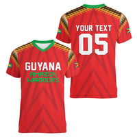 Custom Guyana Cricket Women V-Neck T-Shirt Go Amazon Warriors