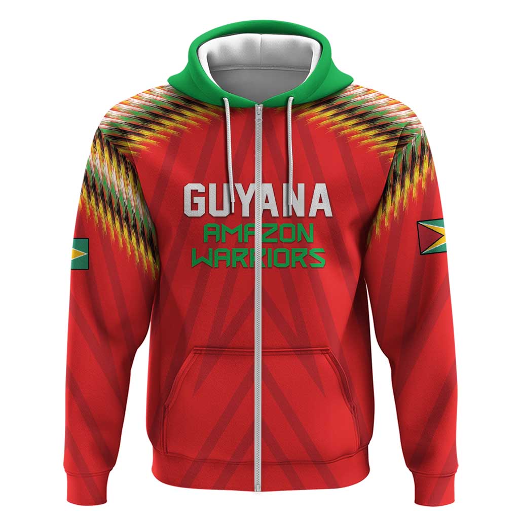 Custom Guyana Cricket Zip Hoodie Go Amazon Warriors